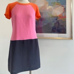 Short sleeve 100% silk dress